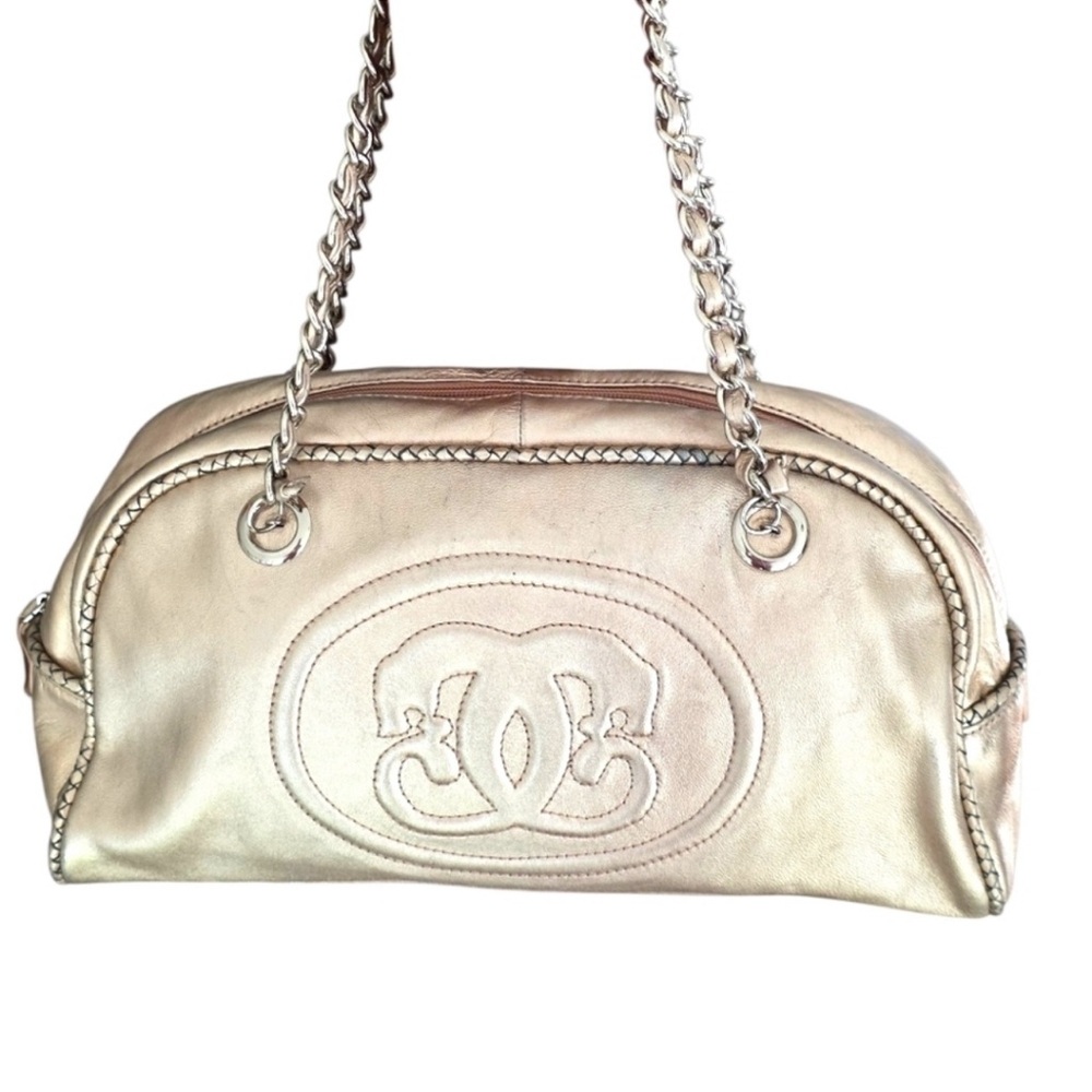 Sharif Gold Embossed Shoulder Bag - Picture 3 of 15